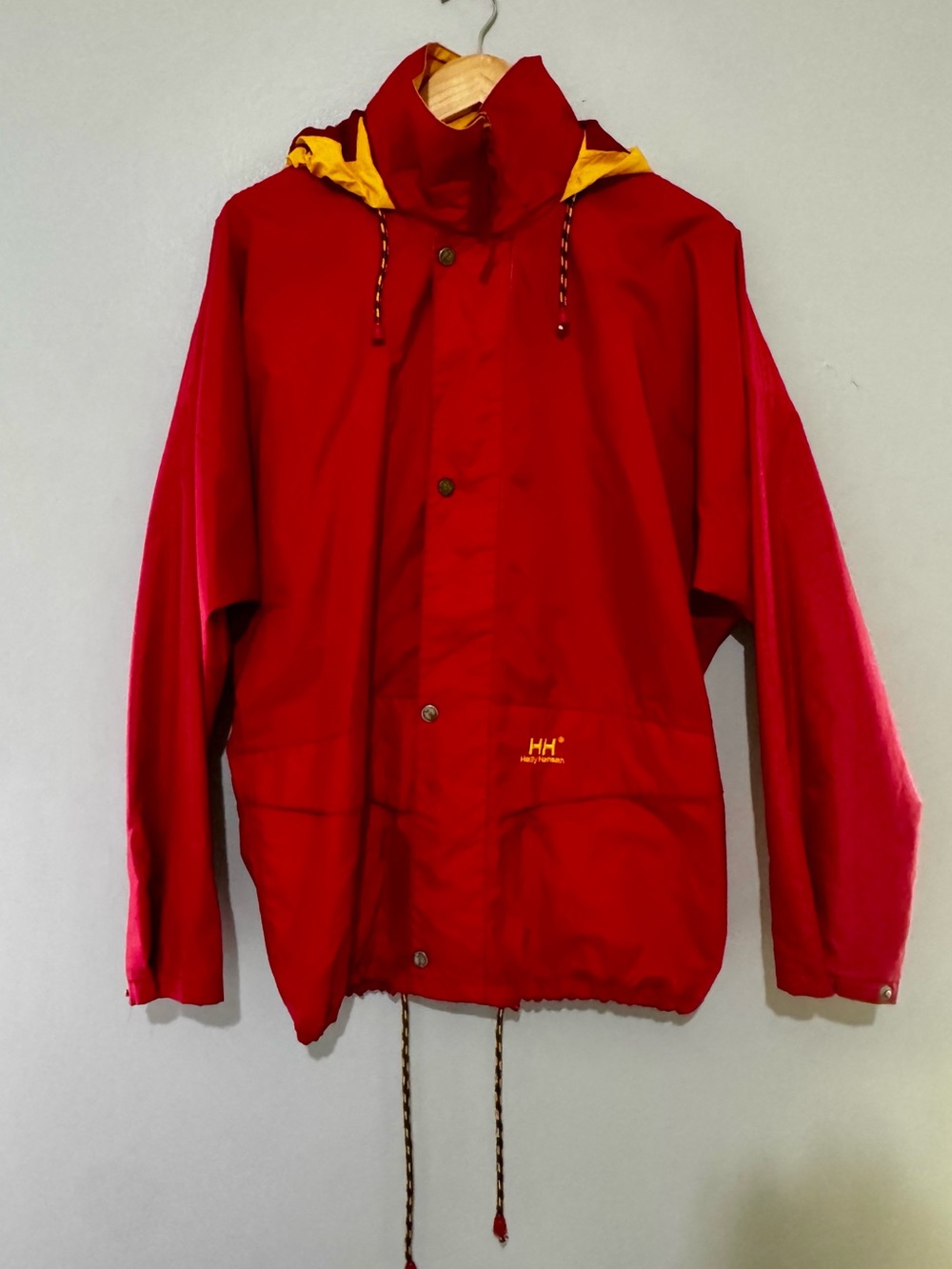 Vintage Helly Hansen Helly Tech red & yellow rain jacket